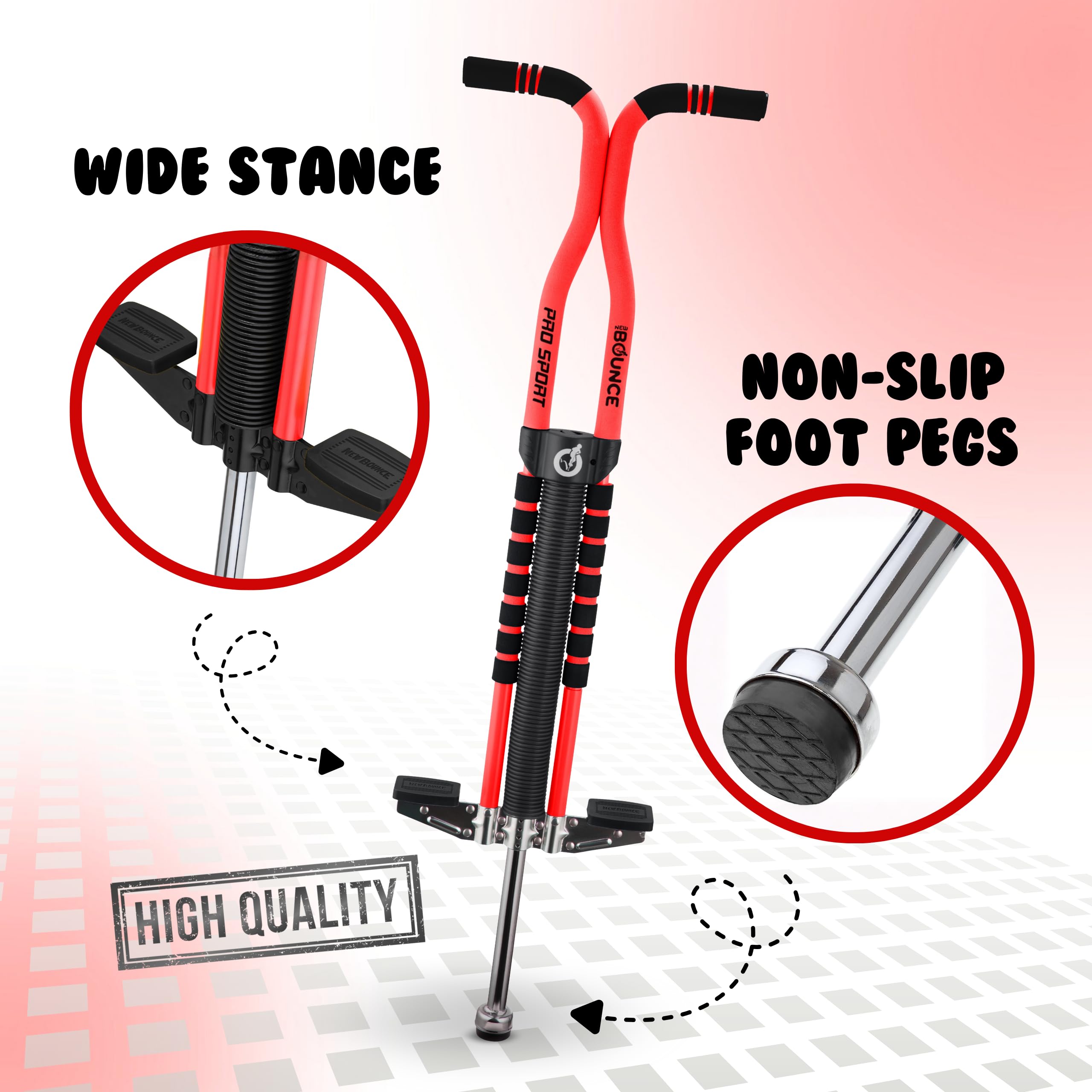 New Bounce Pogo Stick Kids durable materials ensure long-lasting fun.