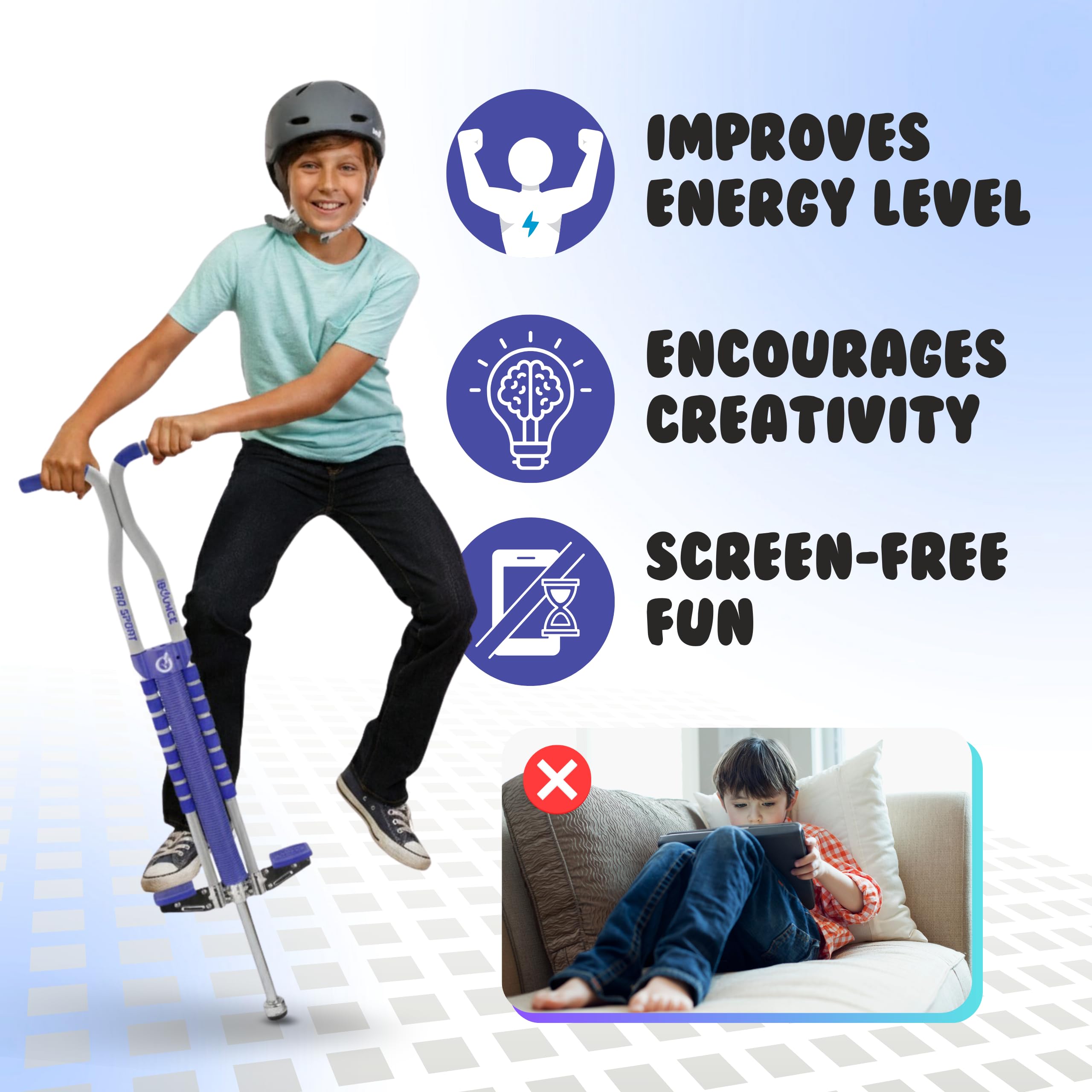 New Bounce Pogo Stick Pro Sport Edition durable materials ensure long-lasting fun