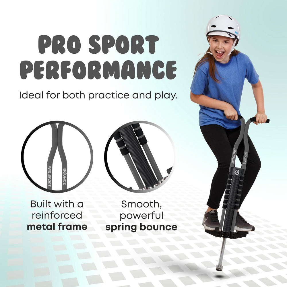 New Bounce Pogo Stick with easy-grip foam handles ensures comfortable jumps