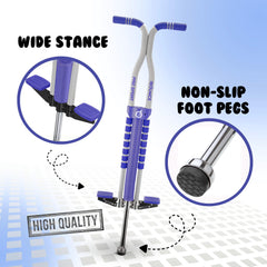 New Bounce Pogo Stick Pro Sport Edition foam handles provide comfortable grip during use