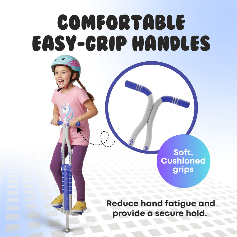 New Bounce Pogo Stick Pro Sport Edition wide stance improves balance during bouncing