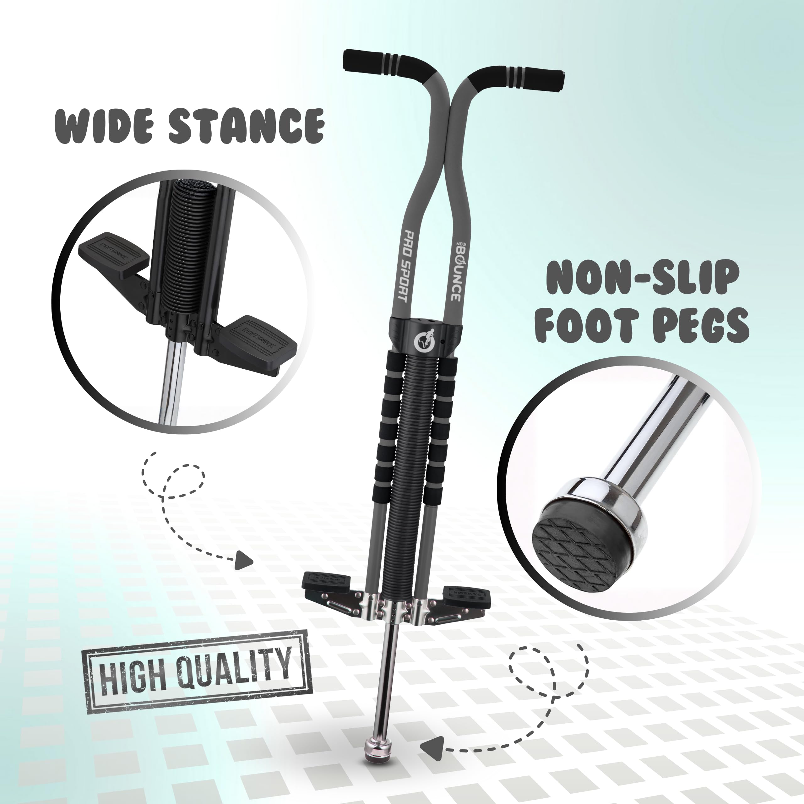 New Bounce Pro Sport Edition shows wide stance for stable bouncing