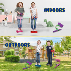 Squeaker feature on New Bounce pogo stick adds playful sounds during jumps