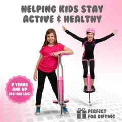 New Bounce Pogo Stick vibrant colors options entice kids for backyard fun.