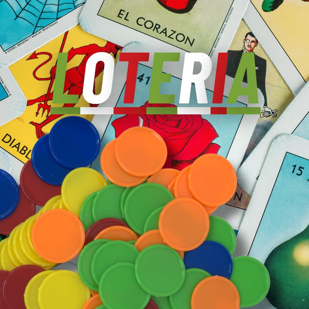 New To Town Lotería colorful artwork on cards enhances cultural vibe.