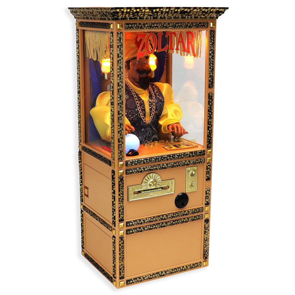 New Wave Toys Zoltar Speaks mini replica on desk adds nostalgic charm