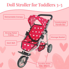 The New York Doll Collection chic design with black trim adds luxury to playtime.