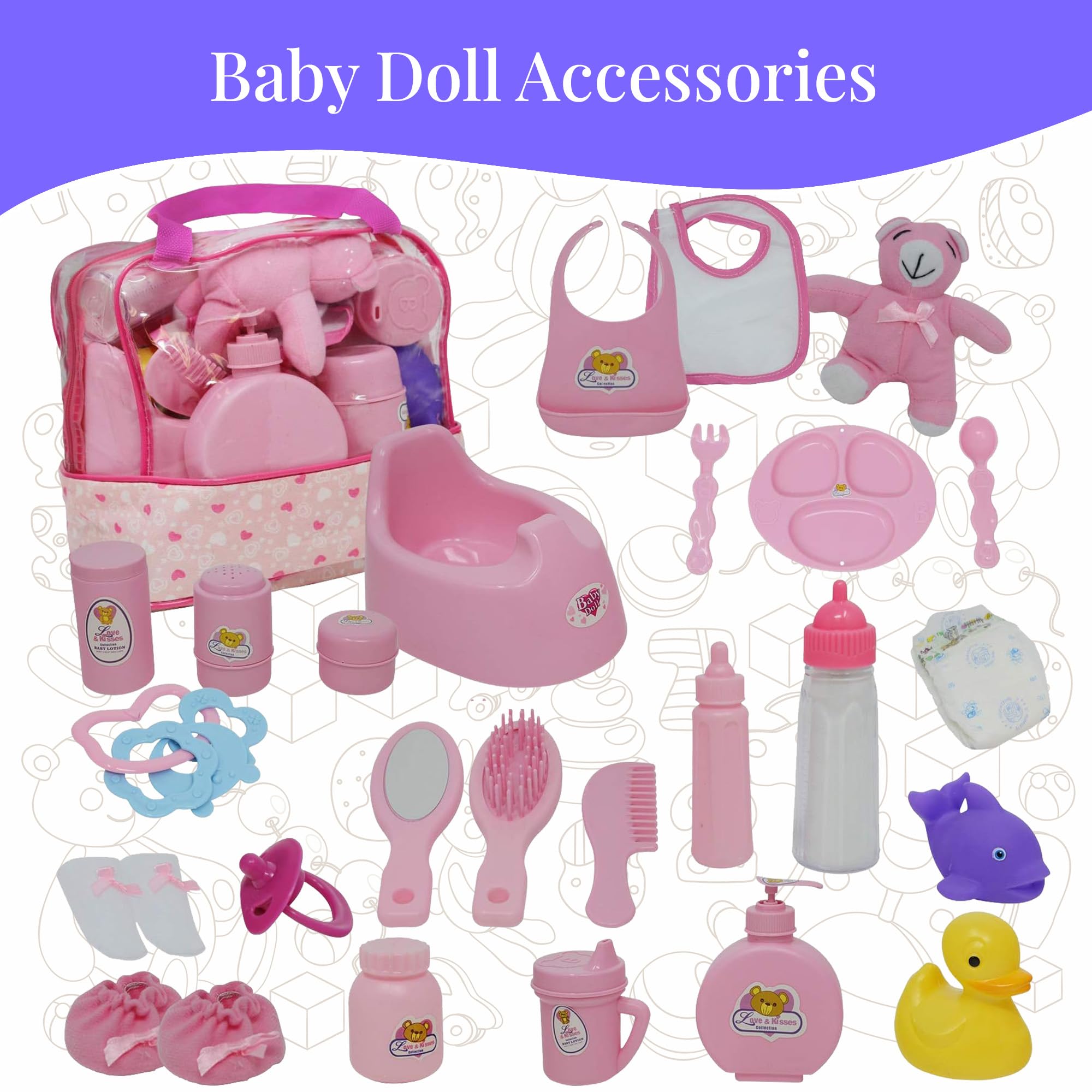 The New York Doll Collection doll potty with diapers for realistic care moments