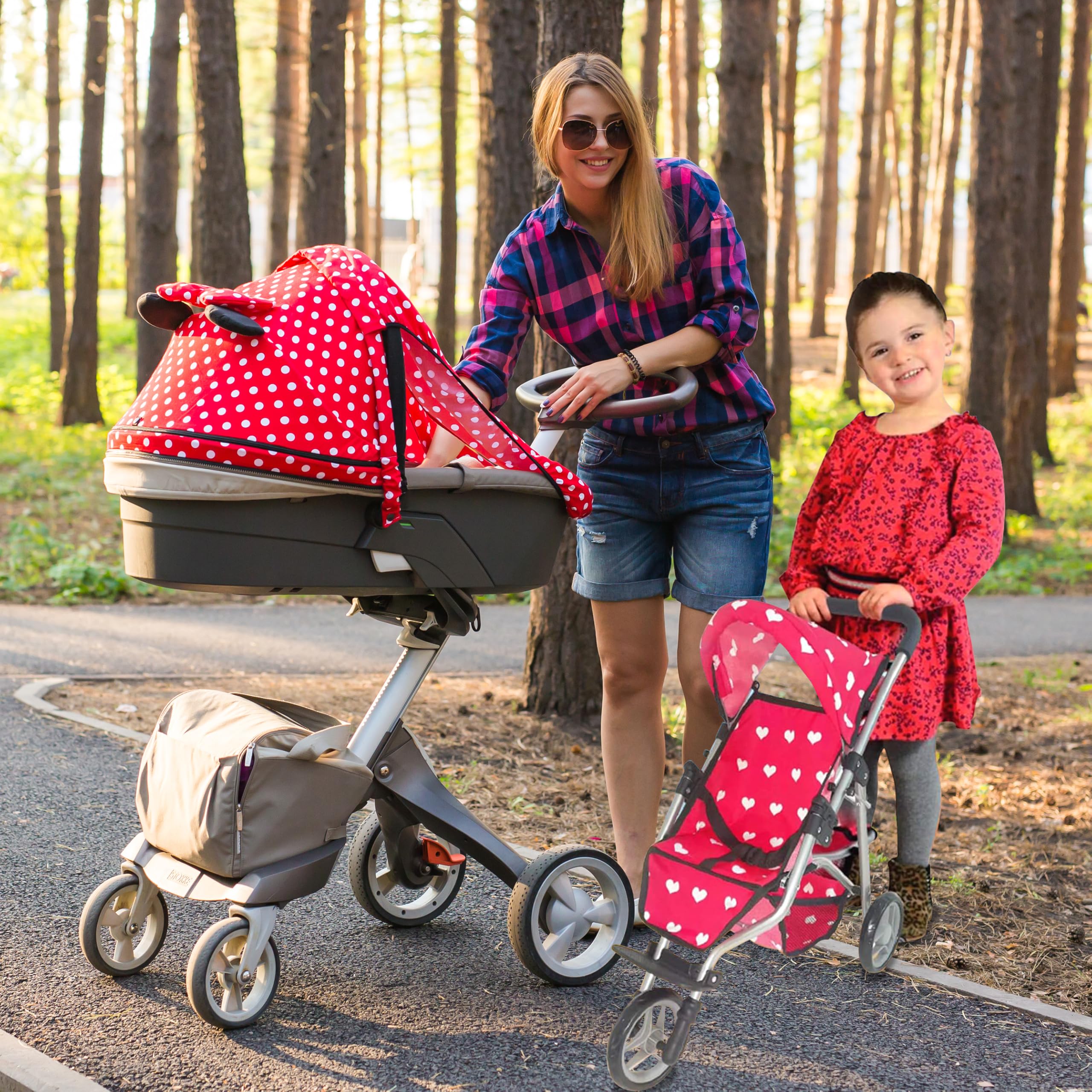 The New York Doll Collection portable stroller ideal for park or mall outings.