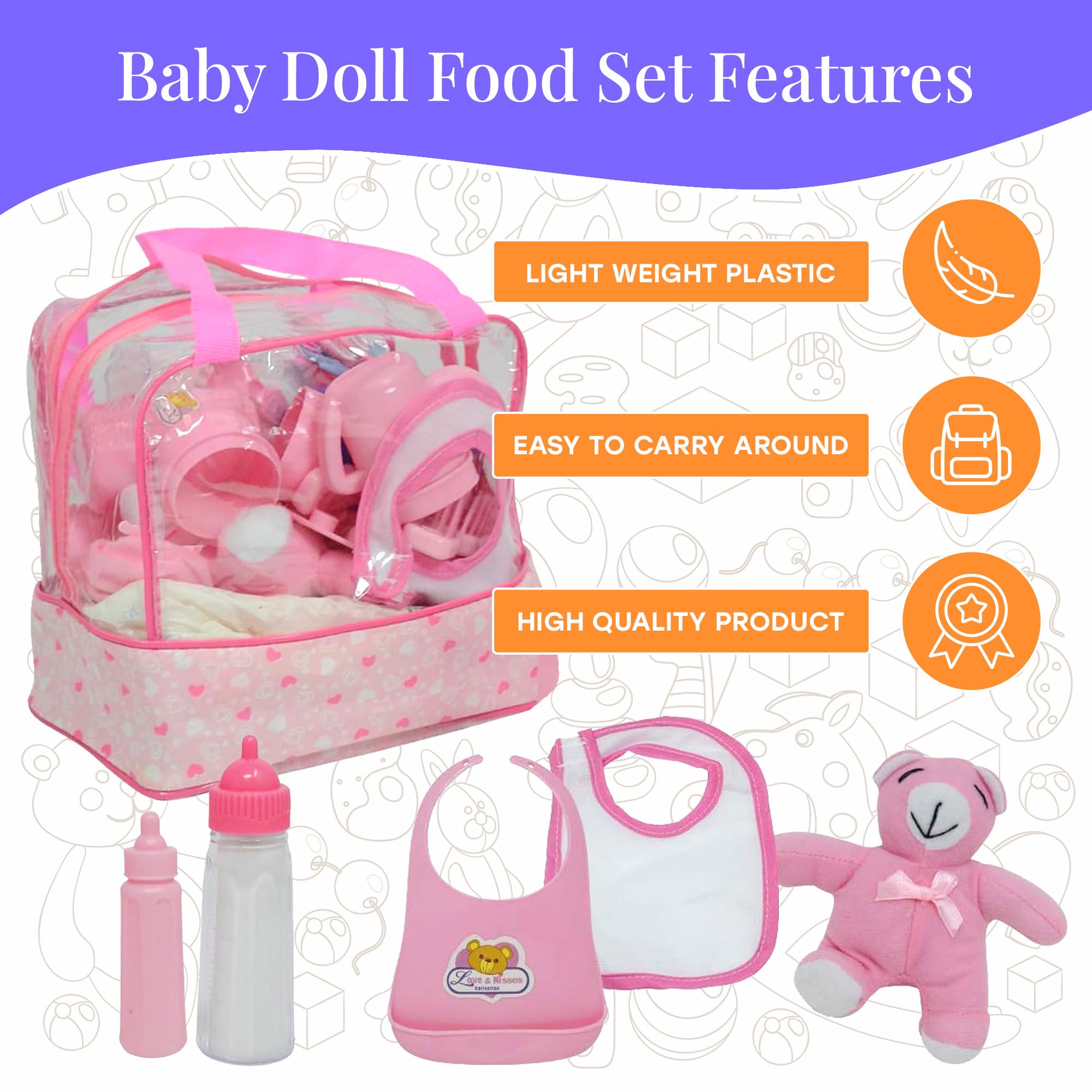 The New York Doll Collection pretend-play accessories for creative caregiving