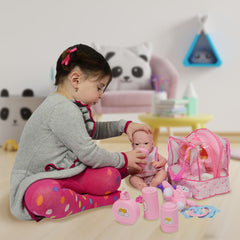 The New York Doll Collection storage bag keeps accessories organized on the go