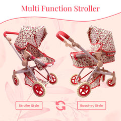 The New York Doll Collection with sun canopy extended outdoors