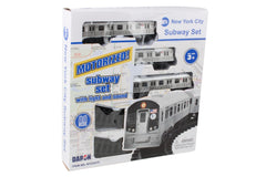 New York MTA battery-operated train set with track for playroom fun