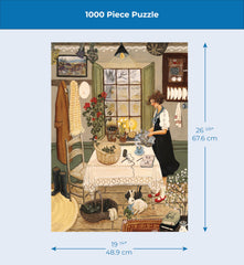 New York Puzzle Company random die-cut pieces create a unique challenge.