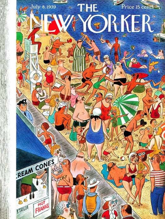 New York Puzzle Company beachgoers on sand—great for social downtime with friends.