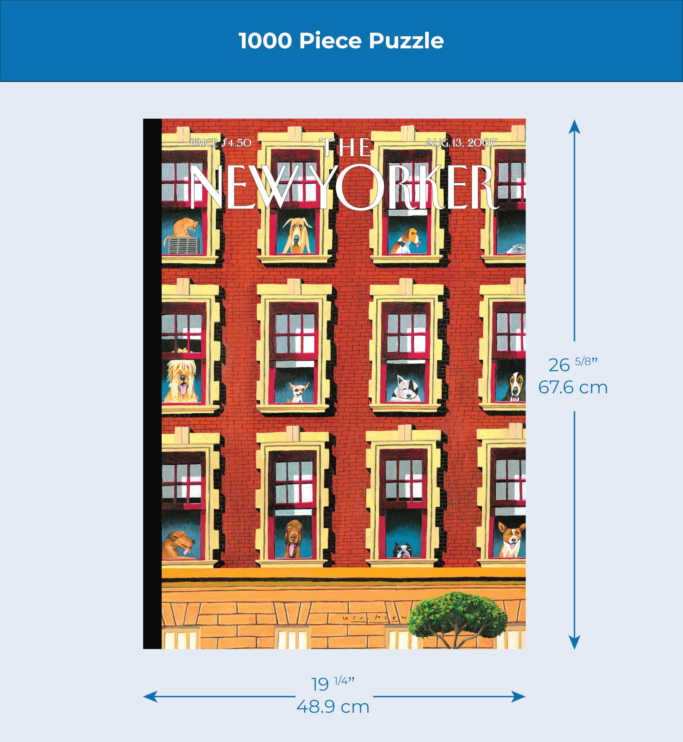 New York Puzzle Company random die-cut pieces create a unique, non-linear puzzle experience.