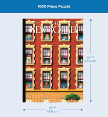 New York Puzzle Company random die-cut pieces create a unique, non-linear puzzle experience.