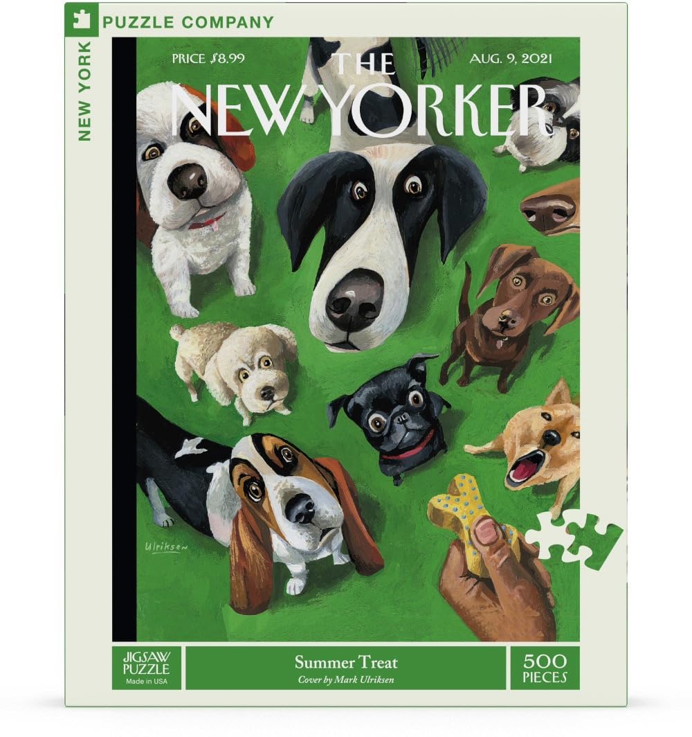 New York Puzzle Company New Yorker Summer Treat random die-cut pieces for an engaging challenge.