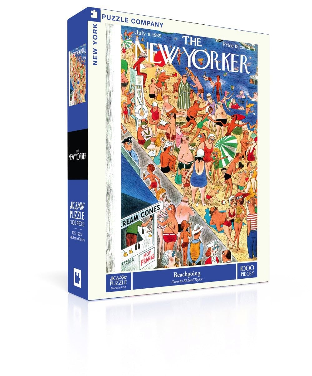 New York Puzzle Company sunlit beachscape—calm focus for a mindful evening puzzle session.