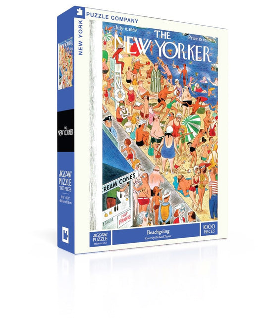 New York Puzzle Company sunlit beachscape—calm focus for a mindful evening puzzle session.