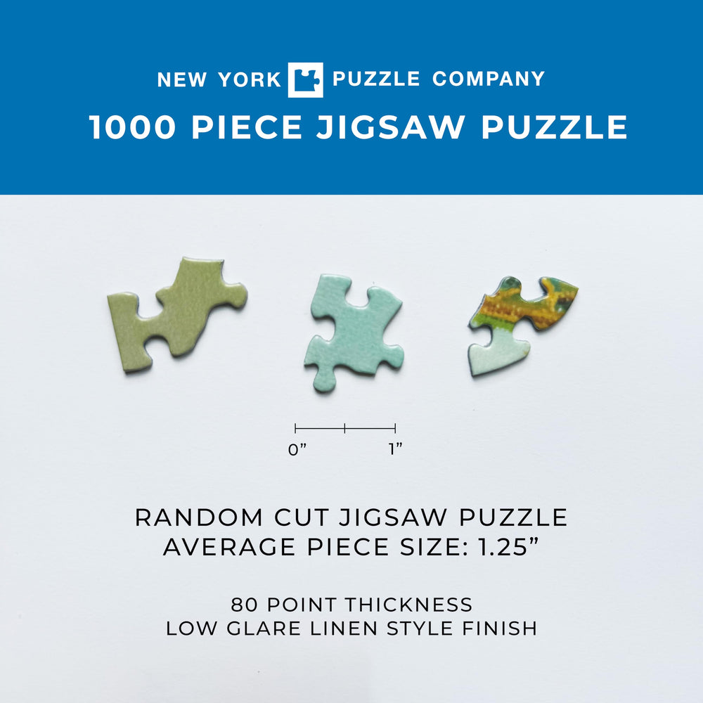 New York Puzzle Company dogs and bystanders Central Park scene, adds lively detail to family time.