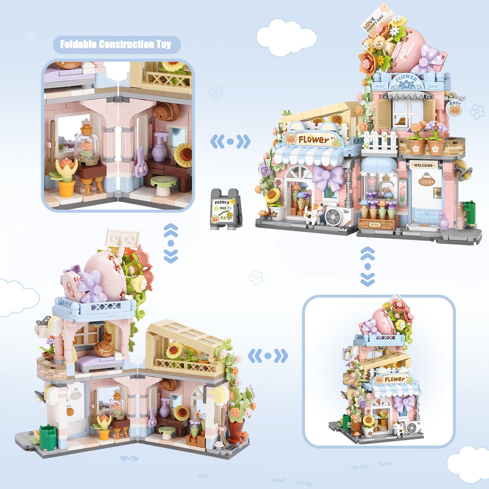 NEWABWN 854-piece building kit designed for collaborative family building.