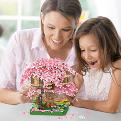NEWABWN Cherry Blossom Bonsai Tree House assembly offers focused, satisfying build experience