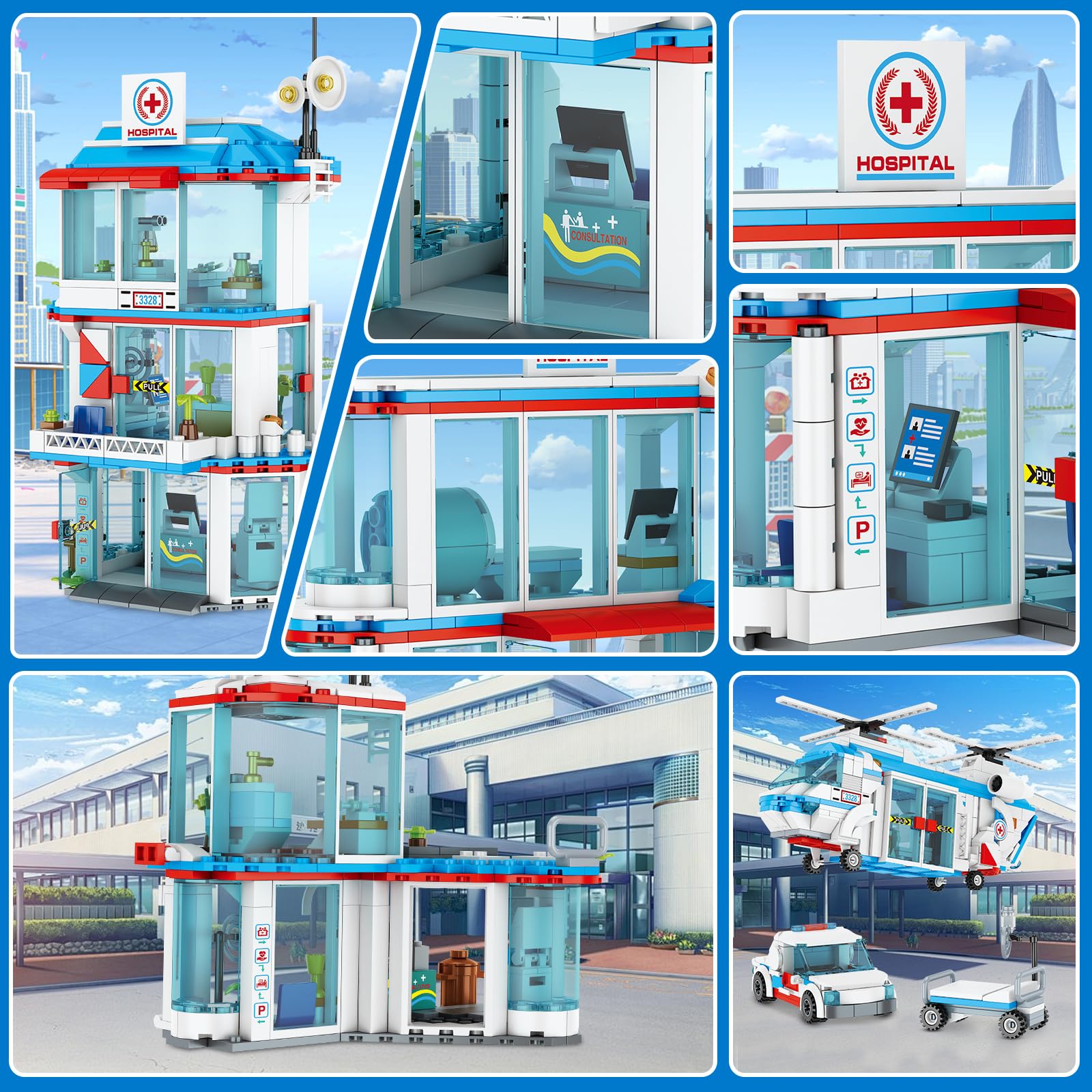 NEWABWN City Hospital STEM lego-compatible-blocks ensure seamless integration with popular sets.