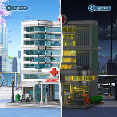 NEWABWN City Hospital toy includes wheelchair and stretcher for realistic scenes.