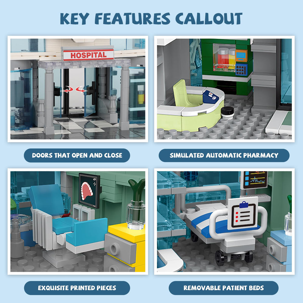 NEWABWN City Hospital toy interior detail highlights patient care areas.