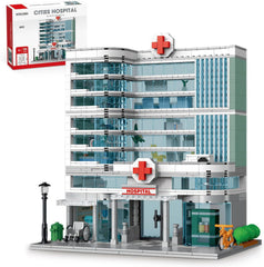 NEWABWN City Hospital toy with LED lighting enhances realistic nighttime play.