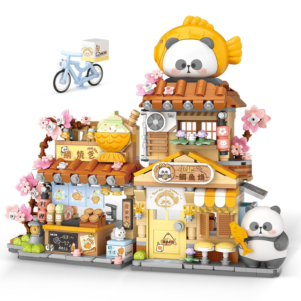 NEWABWN Taiyaki Shop mini model on desk display, ideal for STEM learning.