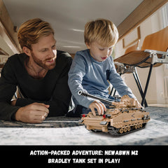 NEWABWN M2 Bradley Tank Box Art shows the set ready for gifting