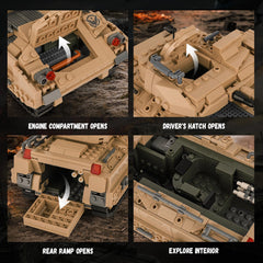 NEWABWN M2 Bradley Tank Rear Ramp enables dramatic troop entry during play