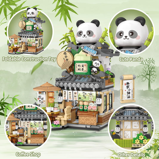 NEWABWN Street View Tea Shop inside reveals micro-details that spark imaginative building play.