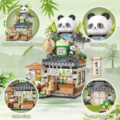 NEWABWN Street View Tea Shop inside reveals micro-details that spark imaginative building play.