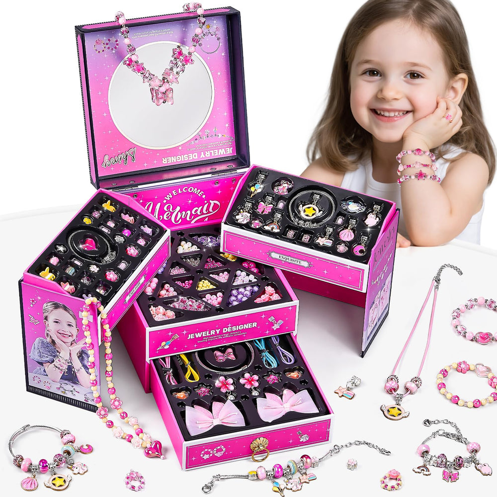 NewBandMo jewelry making kit contents with beads and tools for creative crafting
