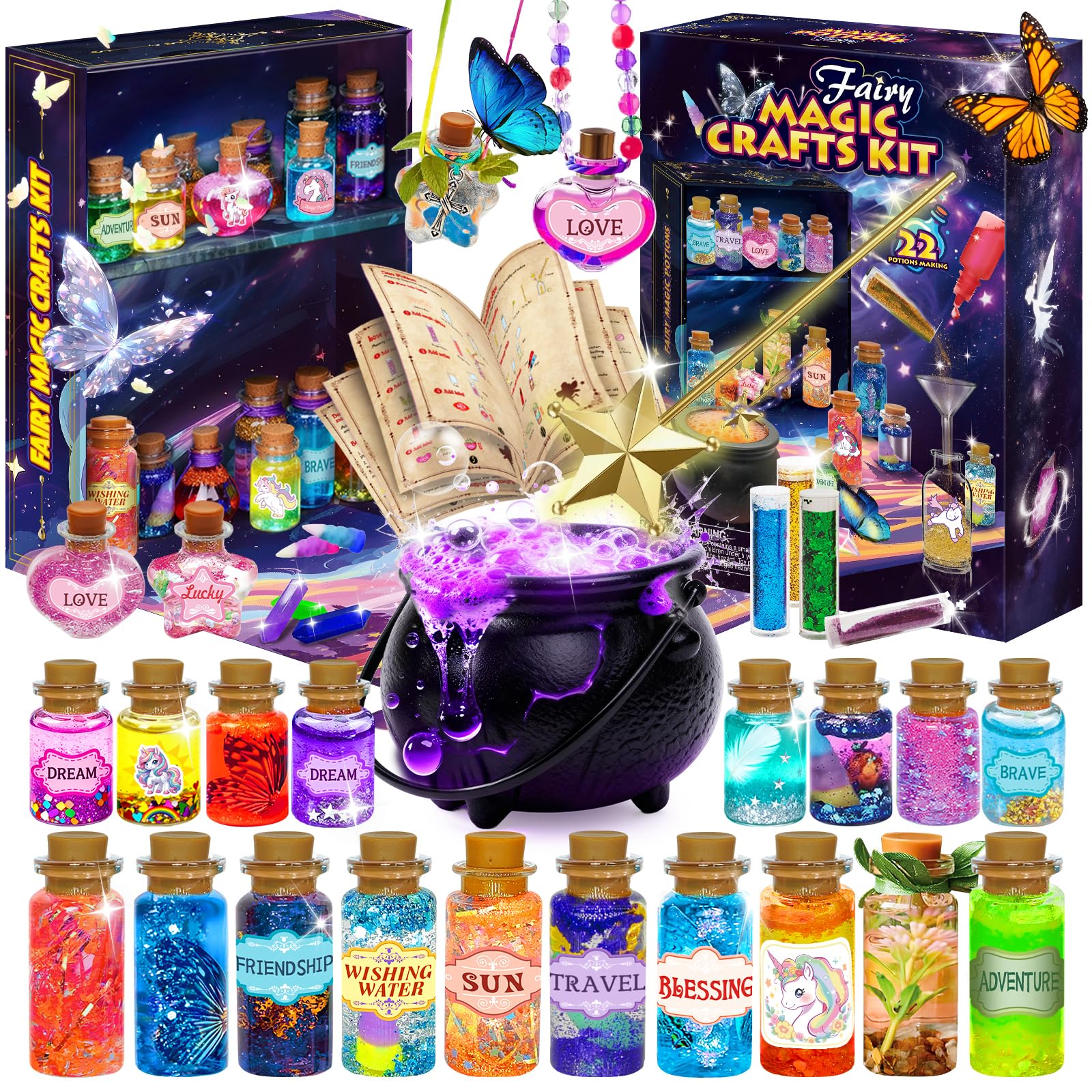 Newchen Fairy Unicorn Potion Kit cauldron for imaginative at-home craft play