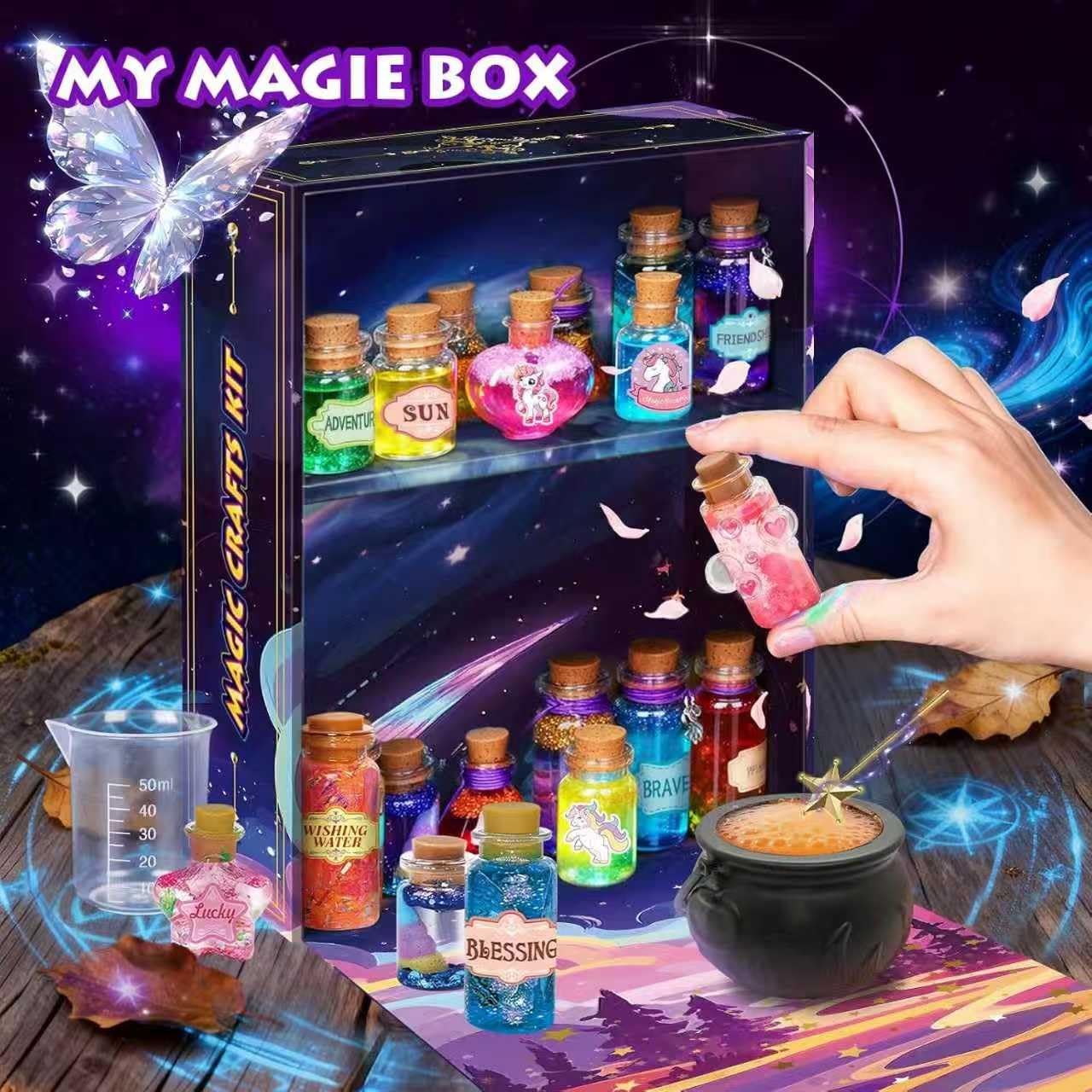 Newchen Fairy Unicorn Potion Kit storage rack helps showcase finished magic works