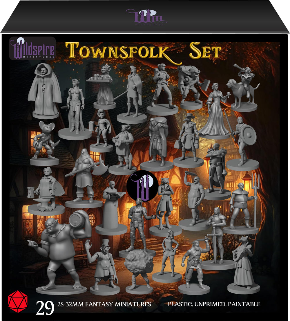 Newcombie Wildspire 29 townfolk merchant figure ideal for diverse D&D NPC encounters