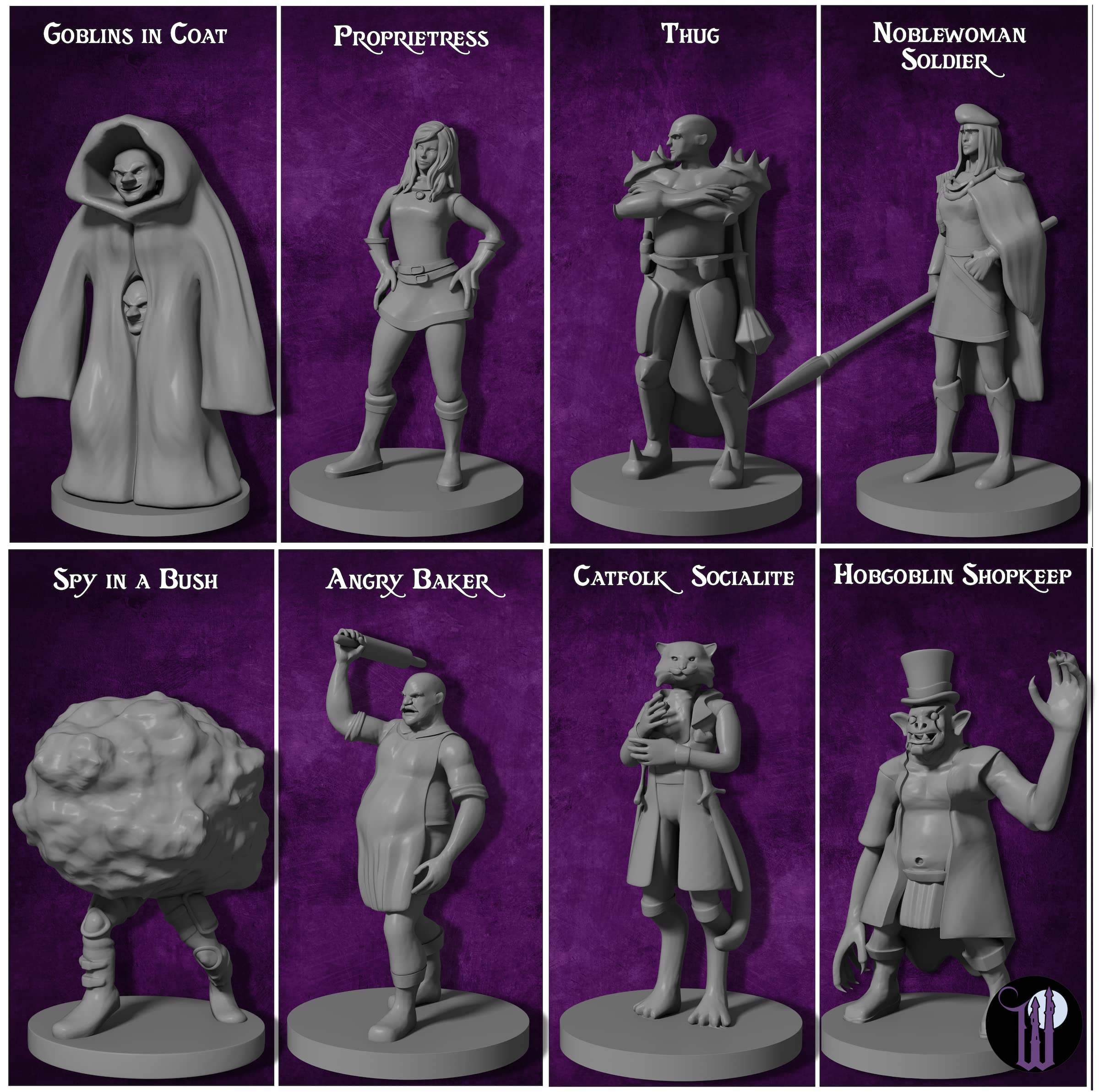 Newcombie Wildspire 29 townfolk sage figure fits spell-caster encounters and storytelling