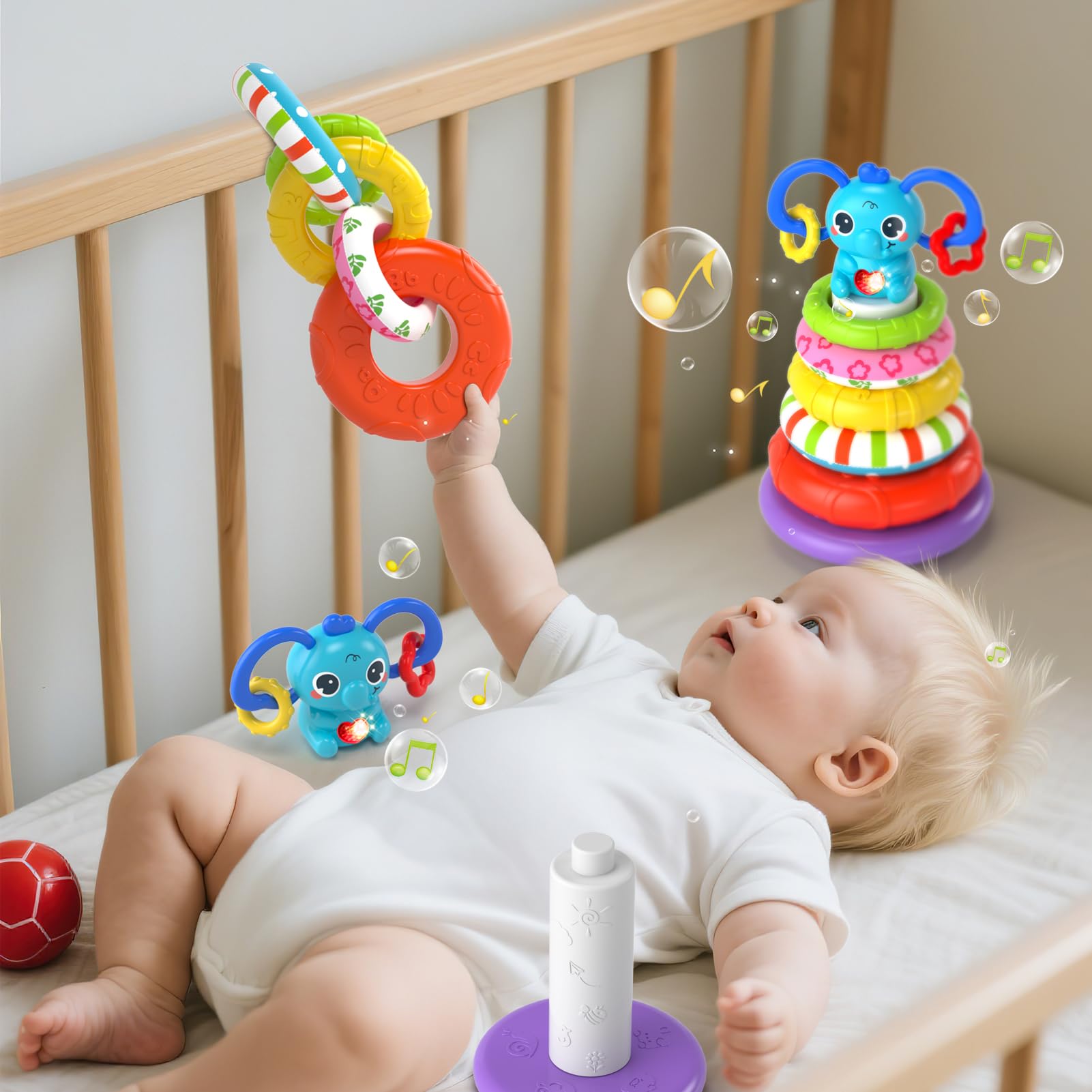 Newcrave dinosaur busy cube with clock function boosts focus and imagination.