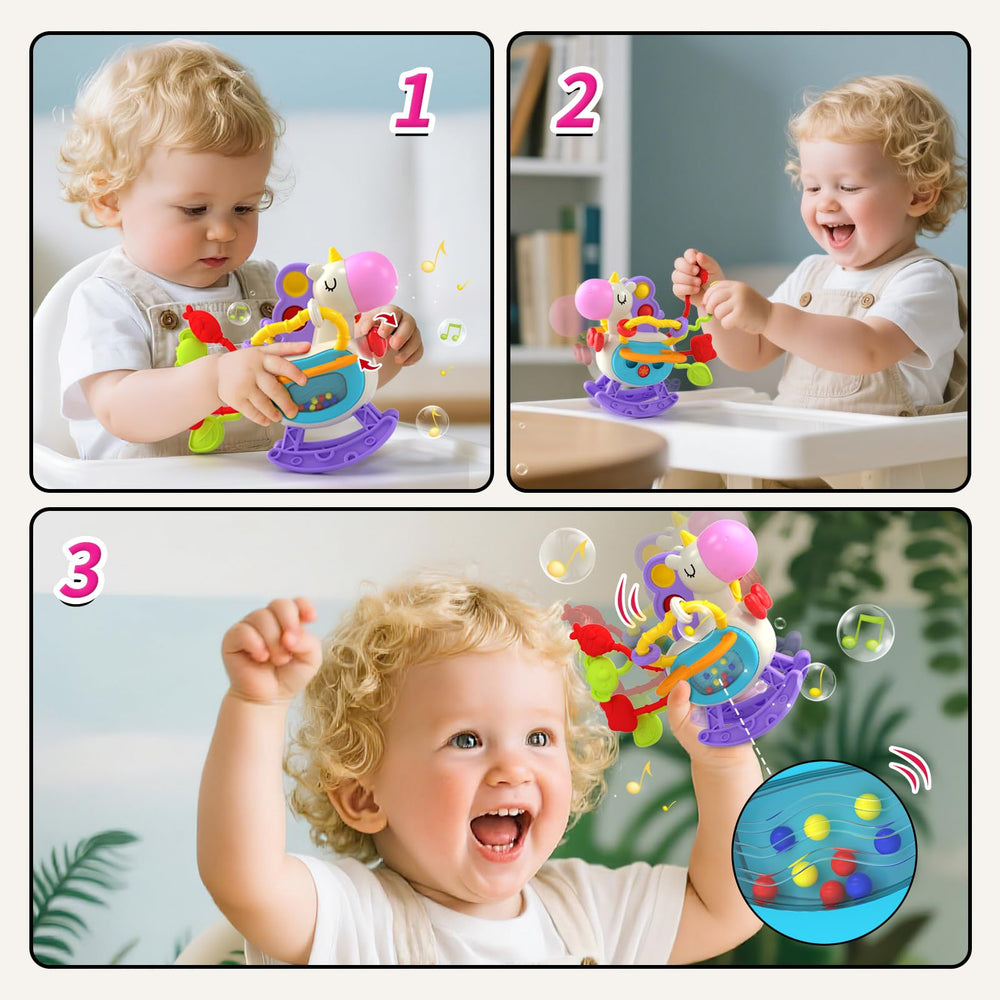 Newcrave pull string toy encourages cause-and-effect while developing grip