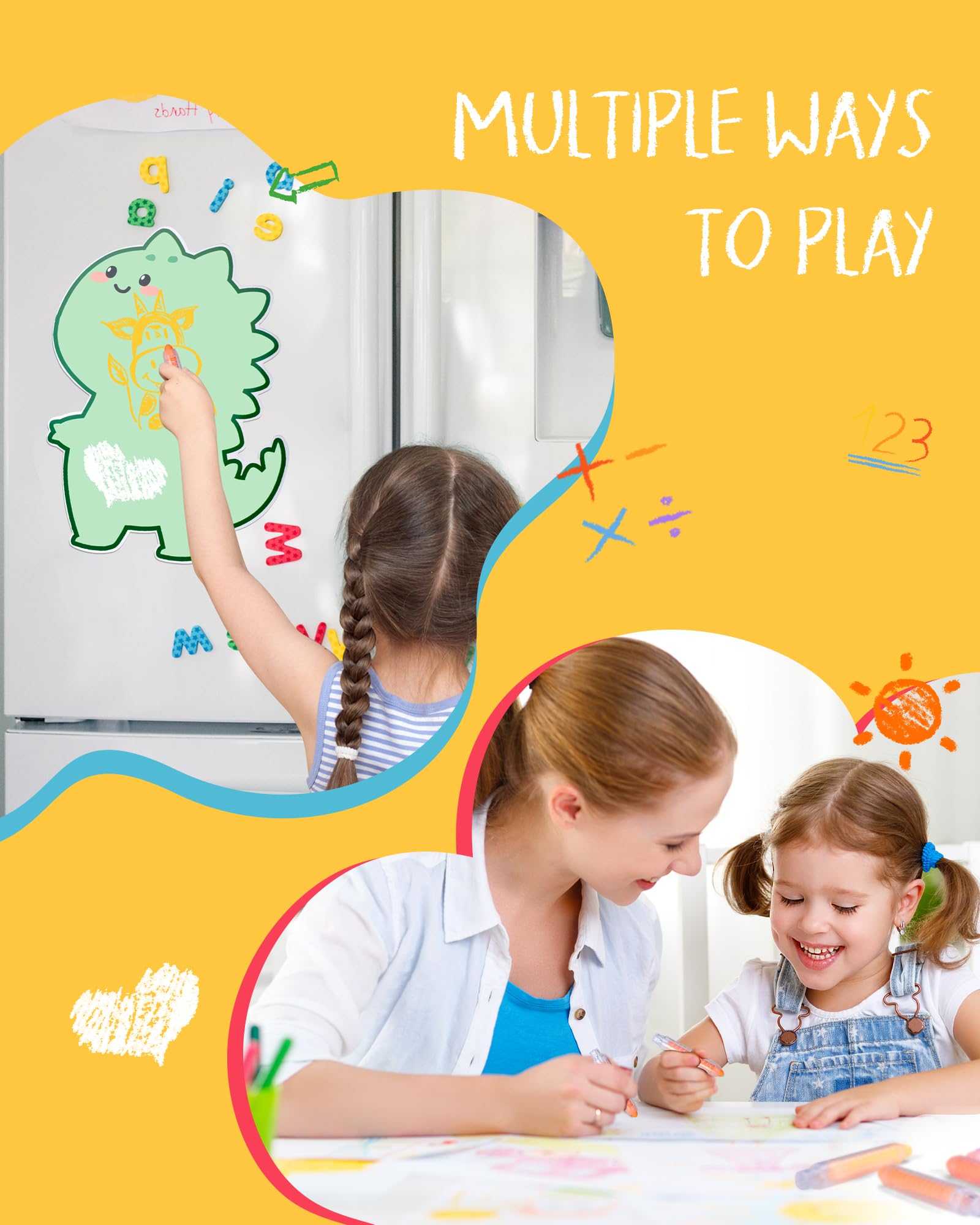 NewFamily dust-free chalk surface wipes clean with a damp cloth