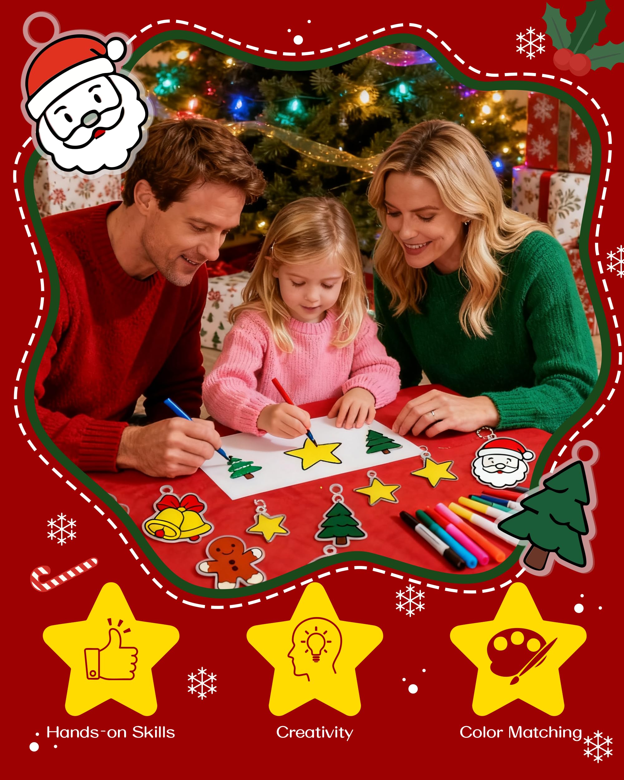 NewFamily five ball chains and five keyrings for versatile decorations.