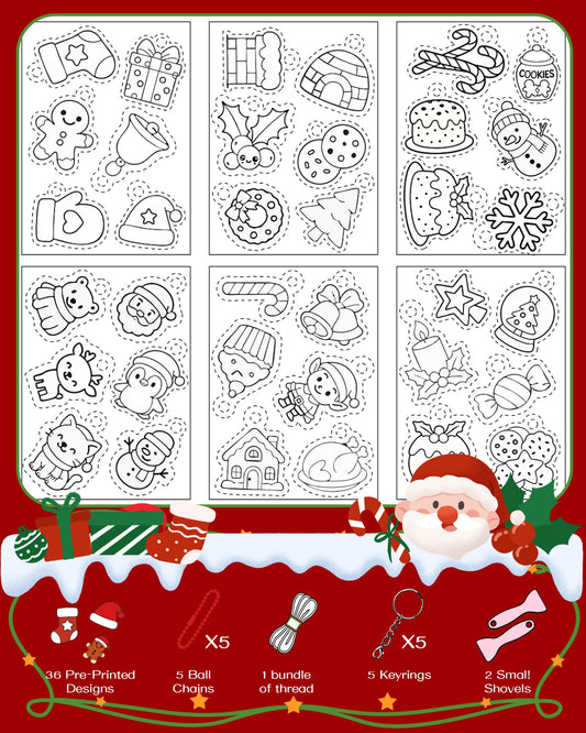 NewFamily pre-cut Christmas design sheets enable mess-free, ready-to-color crafting.