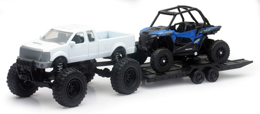 NewRay die cast pickup truck with Polaris RZR XP1000 EPS, ideal for desk display.
