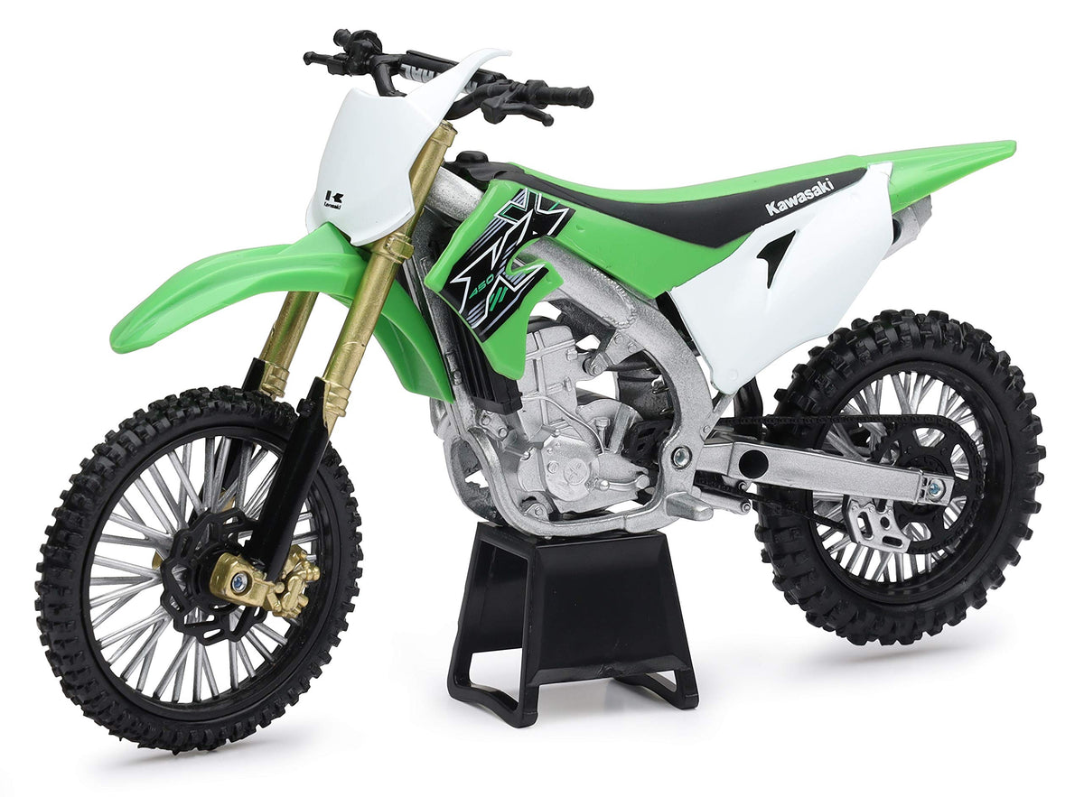 NewRay Kawasaki KX 450F 1/12 diecast side view with detailed finish for collectors