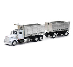 NewRay Kenworth W900 double-dump truck with chrome trailer for durable, imaginative play.