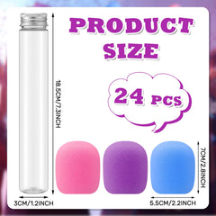 Newtay candy tubes with lids and covers demonstrate organized party props